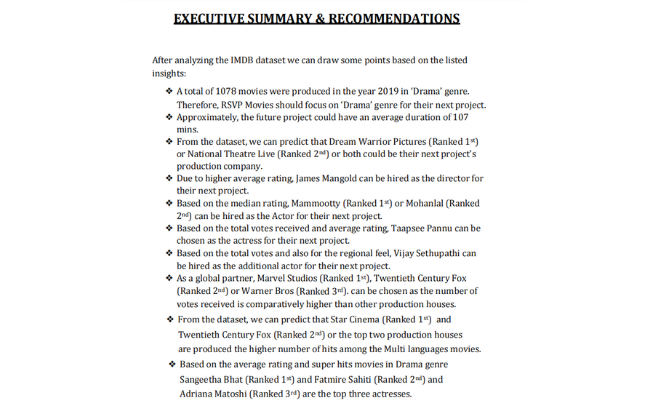 EXECUTIVE SUMMARY REPORT